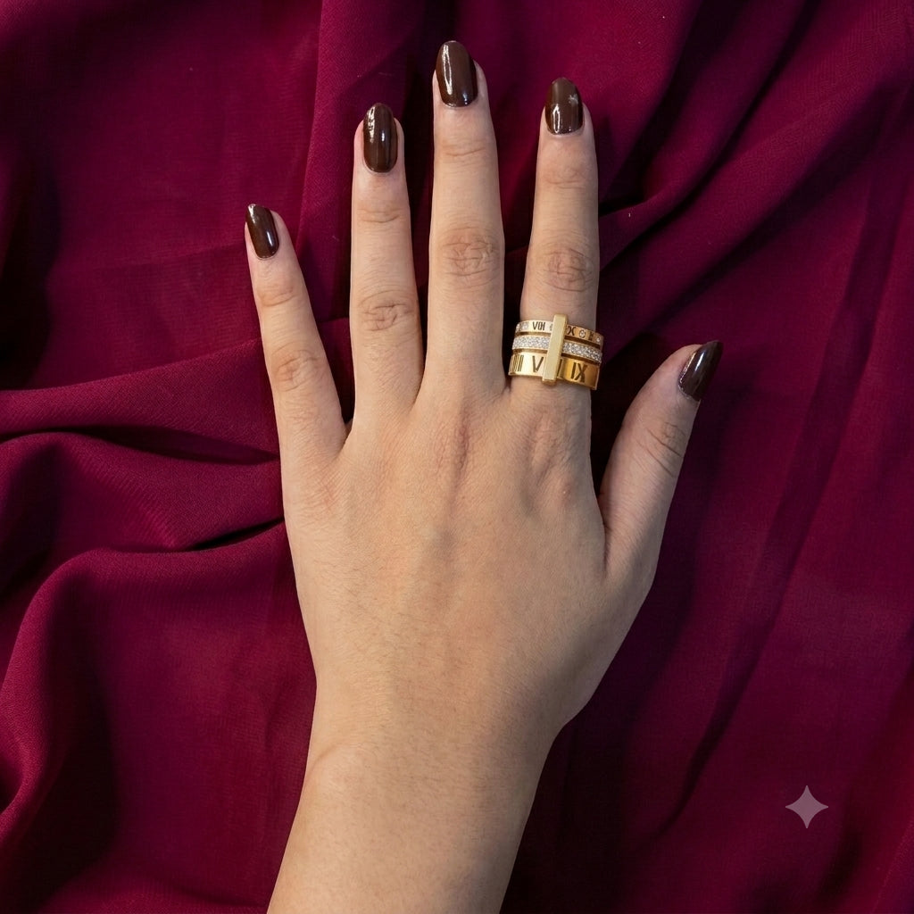 Aurelia Roman Stack Ring